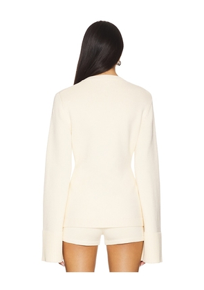SEROYA Tira Cardigan in Cream. Size M. Also in S, XS.