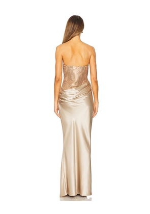retrofete Alexandra Dress in Metallic Gold. Size M. Also in XS, S.