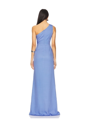 SAU LEE Helene Crepe Dress in Blue. Size 00. Also in 2, 0, 4, 6.