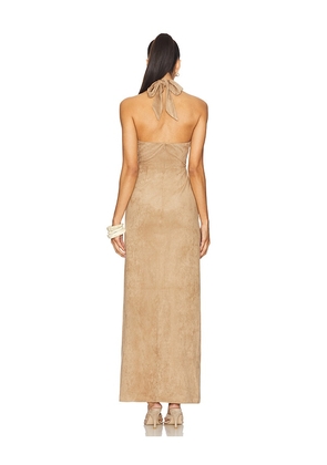 Ronny Kobo Brigita Dress in Tan. Size M. Also in S, L.