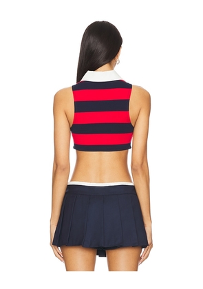 superdown Koko Crop Top in Red,Navy. Size M. Also in XS, S.