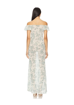 Stone Cold Fox x REVOLVE Camille Maxi Dress in Teal. Size M. Also in S, L, XL.