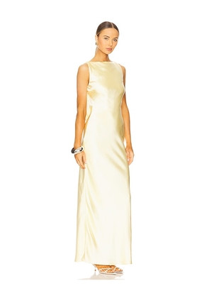 Runaway The Label Adair Maxi Dress in Lemon. Size M. Also in XS, S, L, XL.