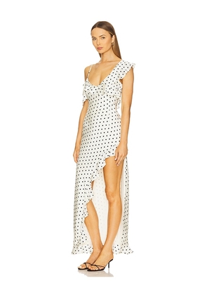 Runaway The Label Karlita Maxi Dress in White. Size M. Also in S, L.