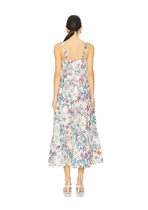 Steve Madden Eliora Dress in White,Blue. Size M. Also in L, S.