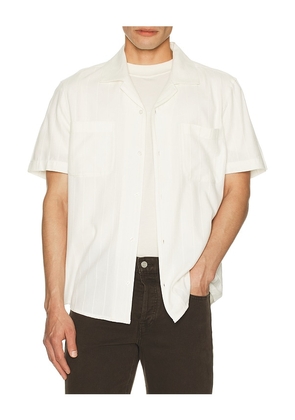 PAIGE Jacobson Short Sleeve Shirt in White. Size S. Also in M.