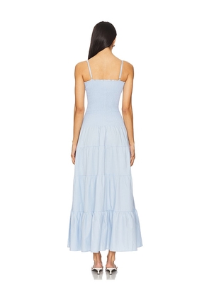 PEIXOTO Clementine Maxi Dress in Baby Blue. Size M. Also in S, XS, XL.