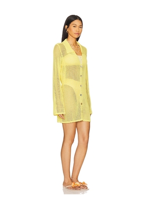 Show Me Your Mumu Button Up Coverup in Yellow. Size M. Also in XS, S, L, XL.