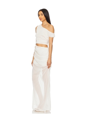 SNDYS Kilee Maxi Dress in White. Size M. Also in L, XL, XS, XXL, XXS.