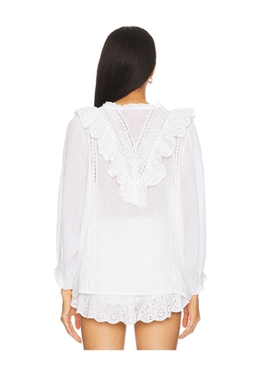 Show Me Your Mumu French Blouse in White. Size M. Also in S, L, XL.