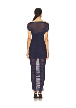 SEROYA Noel Midi Dress in Navy. Size M. Also in L, S, XS, XXS.