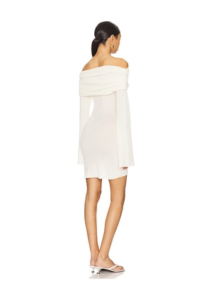 SEROYA Galli Mini Dress in Cream. Size M. Also in L, XL.