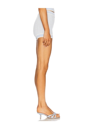 SEROYA Louie Hot Short in Baby Blue. Size M. Also in XS, S, L.
