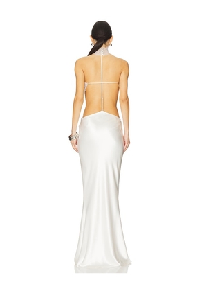 retrofete Lucie Dress in White. Size L. Also in S.