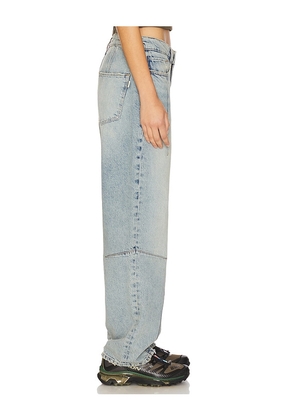Triarchy Goldie Mid Rise Darted Straight Leg in Blue. Size 25. Also in 26, 24, 27, 31, 32.