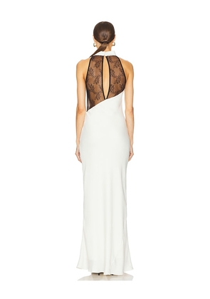 ROTATE Lace Maxi Dress in White. Size 36. Also in 34.