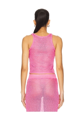 superdown Miranda Knit Top in Pink. Size M. Also in XS, S, L.
