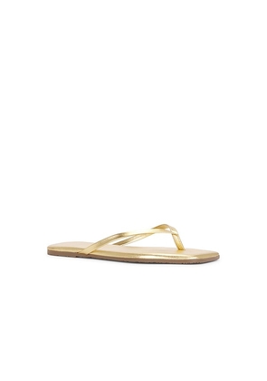 TKEES Square Toe Lily Sandal in Metallic Gold. Size 6. Also in 7, 8, 9, 10.