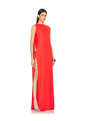 Sid Neigum Floor Length Cowl Back Dress in Red. Size M. Also in S, L.