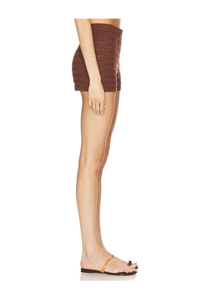 Tularosa Fabiana Short in Chocolate. Size M. Also in XXS, S, L, XL.