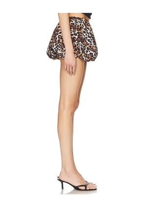 superdown Kat Mini Bubble Skirt in Brown. Size M. Also in XS, S.