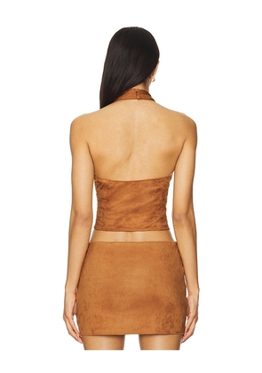 superdown Delphi Top in Tan. Size M. Also in XXS, XS, S, L, XL.