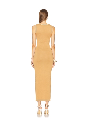 SNDYS Ellery Maxi Dress in Tan. Size M. Also in S, XL, XXL.
