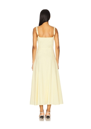SNDYS Alessia Drop Waist Dress in Yellow. Size M. Also in XXS.
