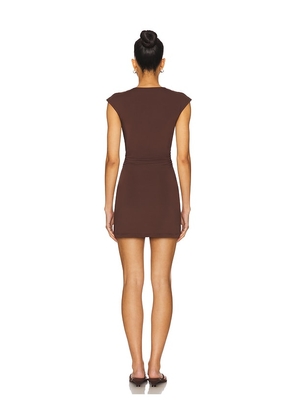 SNDYS Gabby Mini Dress in Brown. Size M. Also in L, S, XL, XS, XXL.