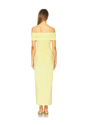 Susana Monaco V Wire Gathered Off The Shoulder Dress in Yellow. Size M. Also in S.