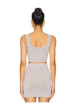 SNDYS Beverly Crop Top in Grey. Size M. Also in L, XL, XS.