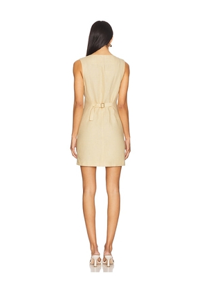 Posse Emma Button Down Mini Dress in Tan. Size M. Also in S, L.