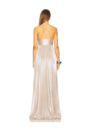 retrofete Zoa Dress in Metallic Gold. Size M. Also in S, XS.