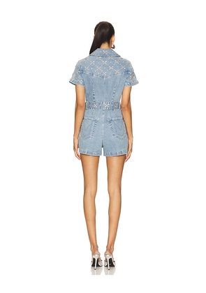 Show Me Your Mumu Dolly Romper in Blue. Size S. Also in XS.