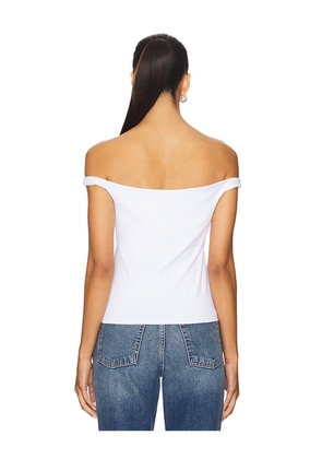 Susana Monaco Off Shoulder Top in White. Size M. Also in XS, S, L.