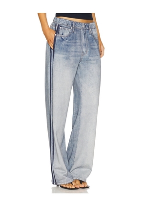 Rag & Bone rb Miramar Wide Leg Track Jeans in Blue. Size XS. Also in L, XL.