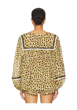 SIEDRES Nuya Blouse in Yellow. Size 38. Also in 36, 40, 42.