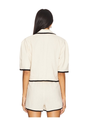 Steve Madden Fable Blazer in Cream. Size L. Also in XS, S, M, XL.
