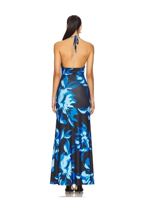 Runaway The Label Halston Maxi Dress in Blue,Black. Size M. Also in L, S.
