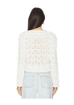RIXO Kyra Cardigan in Ivory. Size XL. Also in XXS, L.