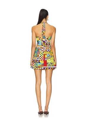 SEVEN WONDERS Aera Mini Dress in Yellow,Red. Size M. Also in S.
