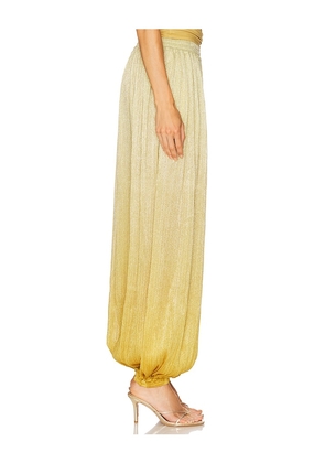 Ronny Kobo Dickens Pant in Metallic Gold. Size M. Also in S, XS.