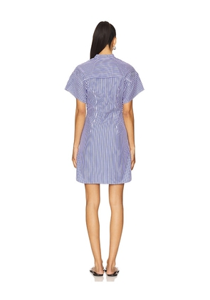 Rag & Bone Gretchen Stripe Poplin Dress in Navy. Size 2. Also in 0, 8.