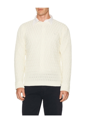 PEREGRINE Cove Crew Neck Jumper in White. Size M. Also in S, L, XL/1X.