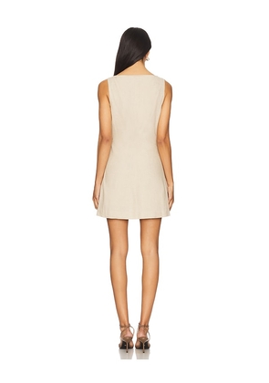 Tularosa Andra Mini Dress in Neutral. Size M. Also in XS, S, L.