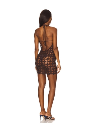 superdown Karol Mini Dress in Chocolate. Size M. Also in L.