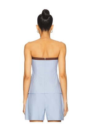 SOVERE Refine Bodice Top in Baby Blue. Size M. Also in XS, S, L.