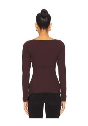 Susana Monaco Long Sleeve Blouse in Burgundy. Size M. Also in S, XS, XL.