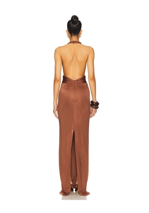 retrofete Payton Dress in Chocolate. Size M. Also in S, L, XL.