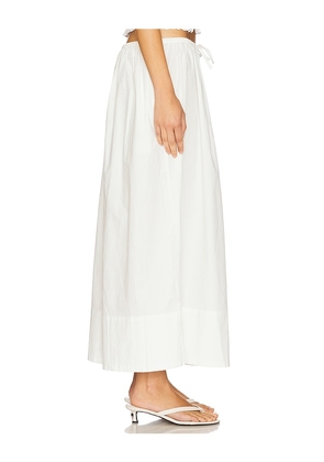 PISTOLA Noelle Poplin Maxi Skirt in White. Size M. Also in L, XL.